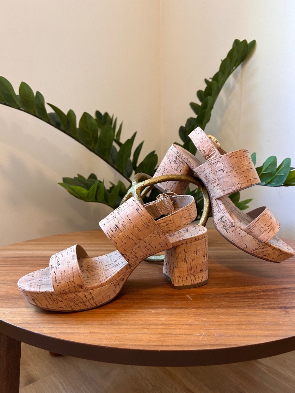 Aerosoles Camilia Camera Cork Platform Sandals 9.5